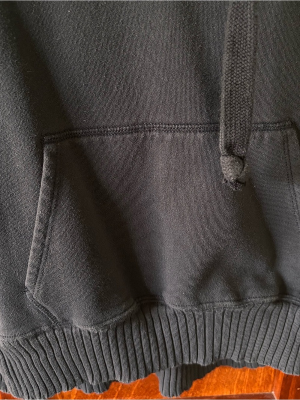 American Eagle Side Slit Hoodie Scuba Style Women's Size S Black - Picture 6 of 8